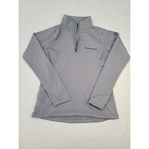 WomeThe North Face Bristol Myers Squibb M Gray 1/4 Zip Long Sleeve With Logo